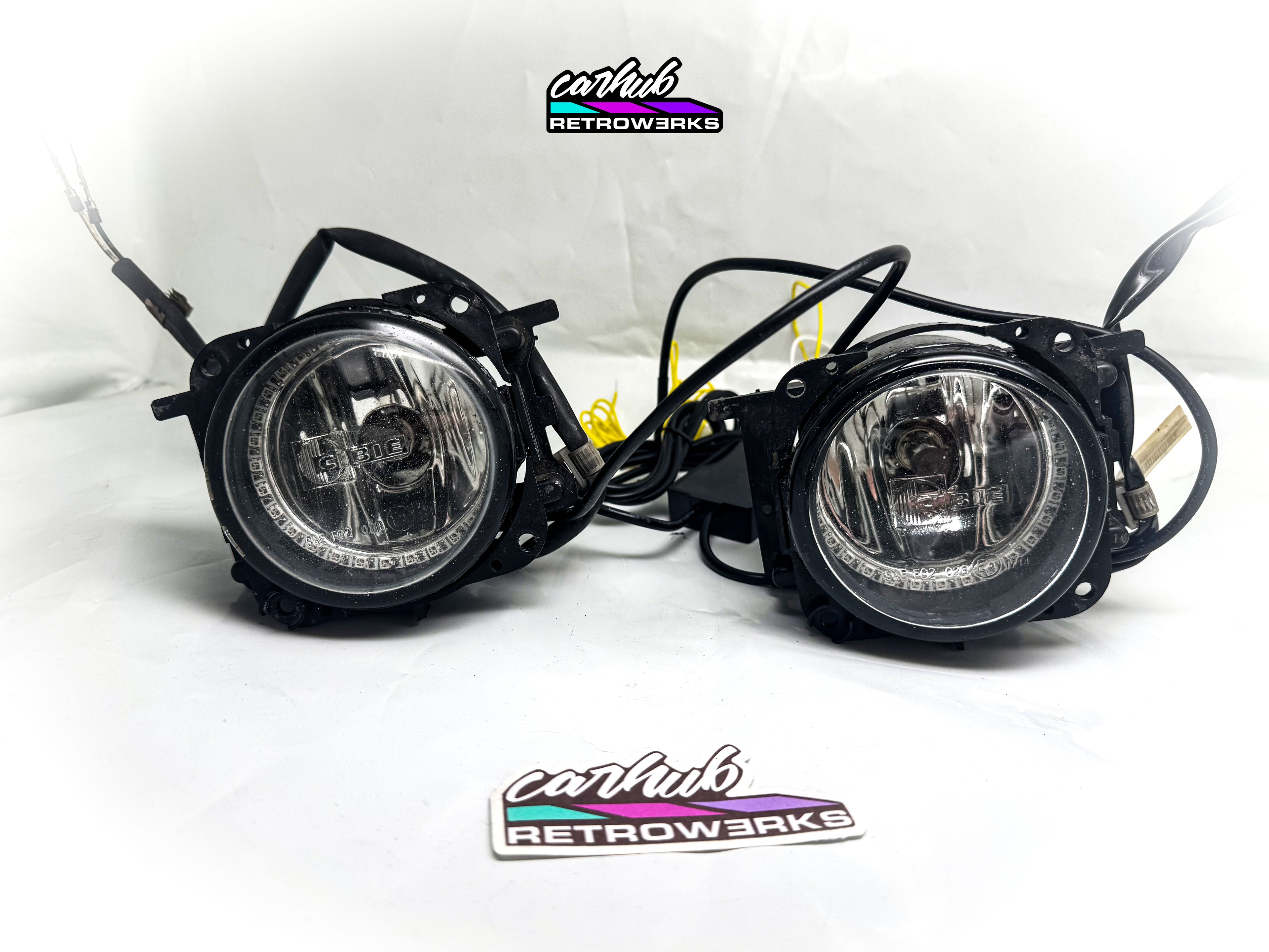 NB2 MK2.5 Mazda MX-5 Miata  Carhub retrowerks RGB halo retrofitted foglights white background