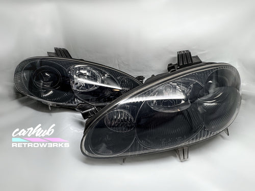 gloss black housing nbfl nb2 headlights by carhub retrowerks