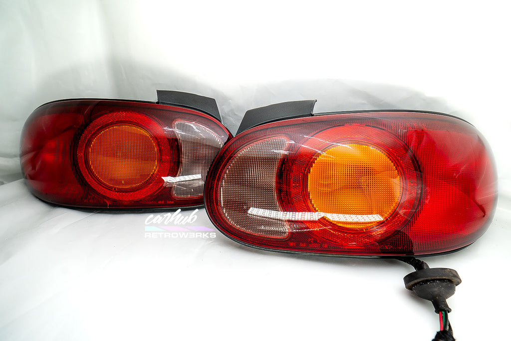 (B-Grade) NB1 Mazda MX-5 Miata Tinted Halo Tail Light Set