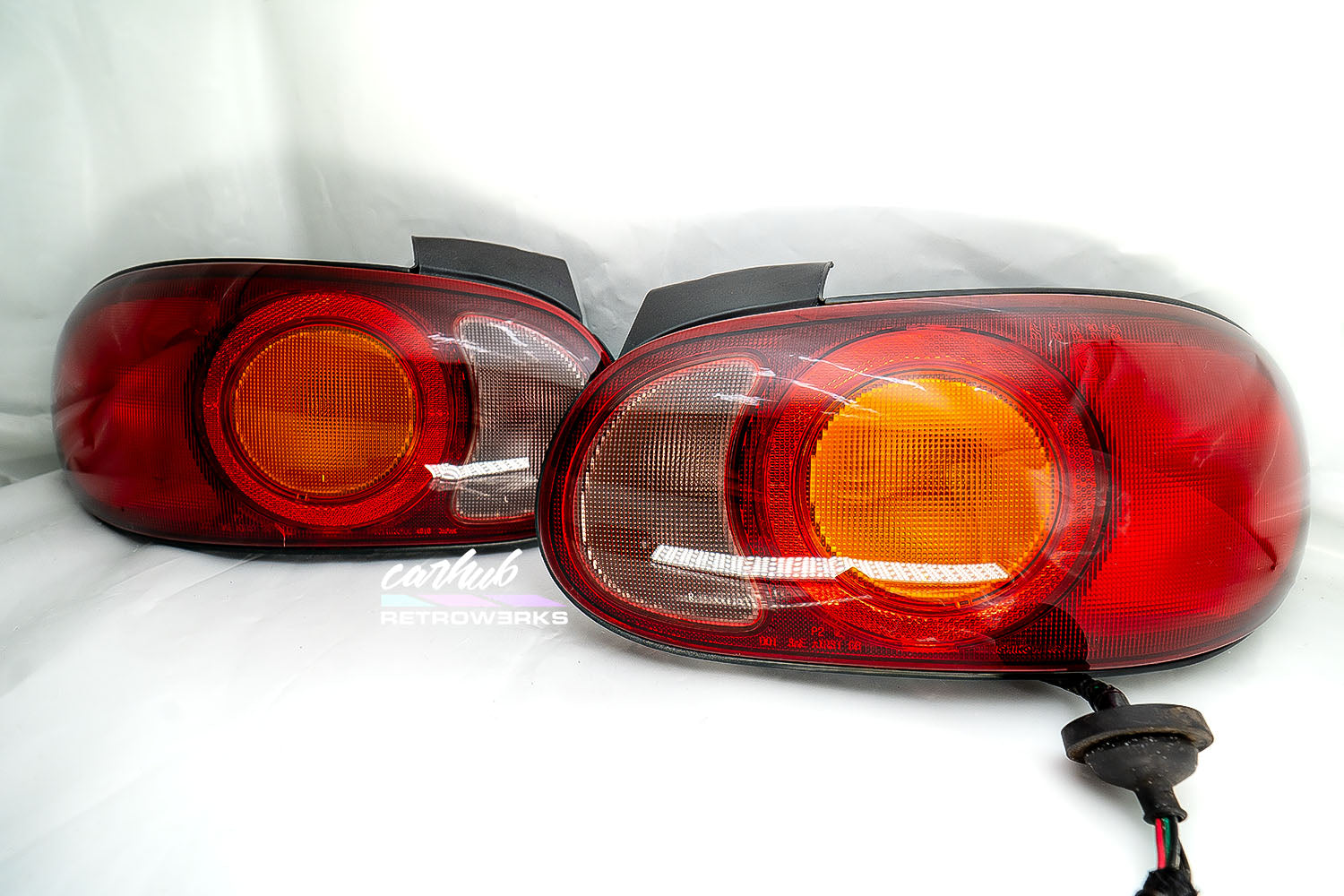 (B-Grade) NB1 Mazda MX-5 Miata Tinted Halo Tail Light Set