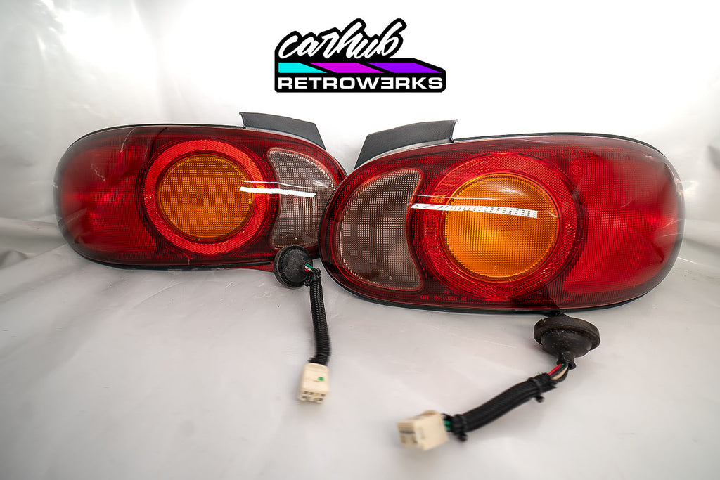 (B-Grade) NB1 Mazda MX-5 Miata Tinted Halo Tail Light Set