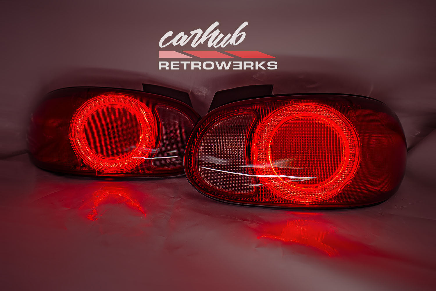 (B-Grade) NB1 Mazda MX-5 Miata Tinted Halo Tail Light Set