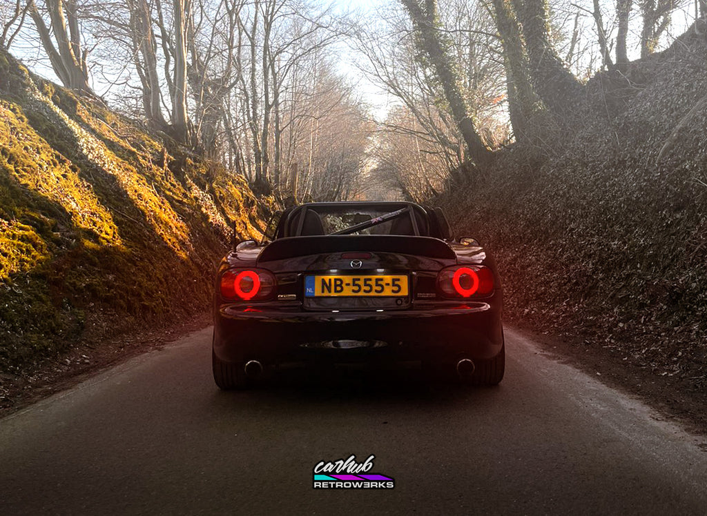 (B-Grade) NB2 Mazda MX-5 Miata Halo Tail Light Set Tinted