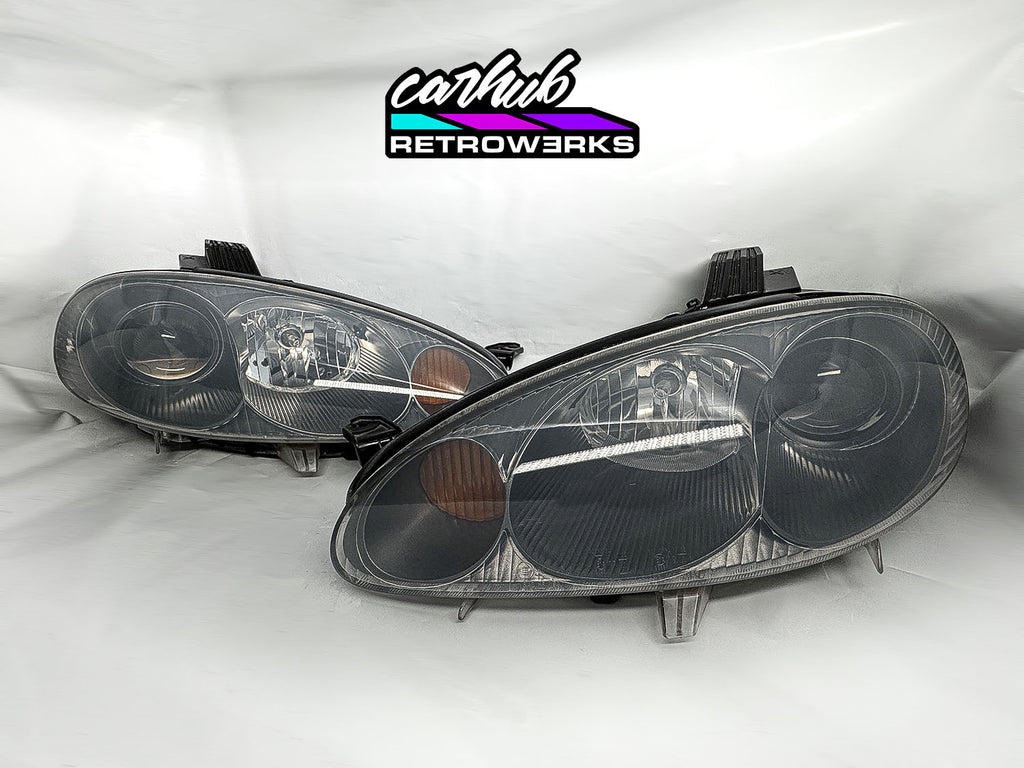 NB2 Mazda MX-5 Miata Gunmetal-Orange Head Light Set