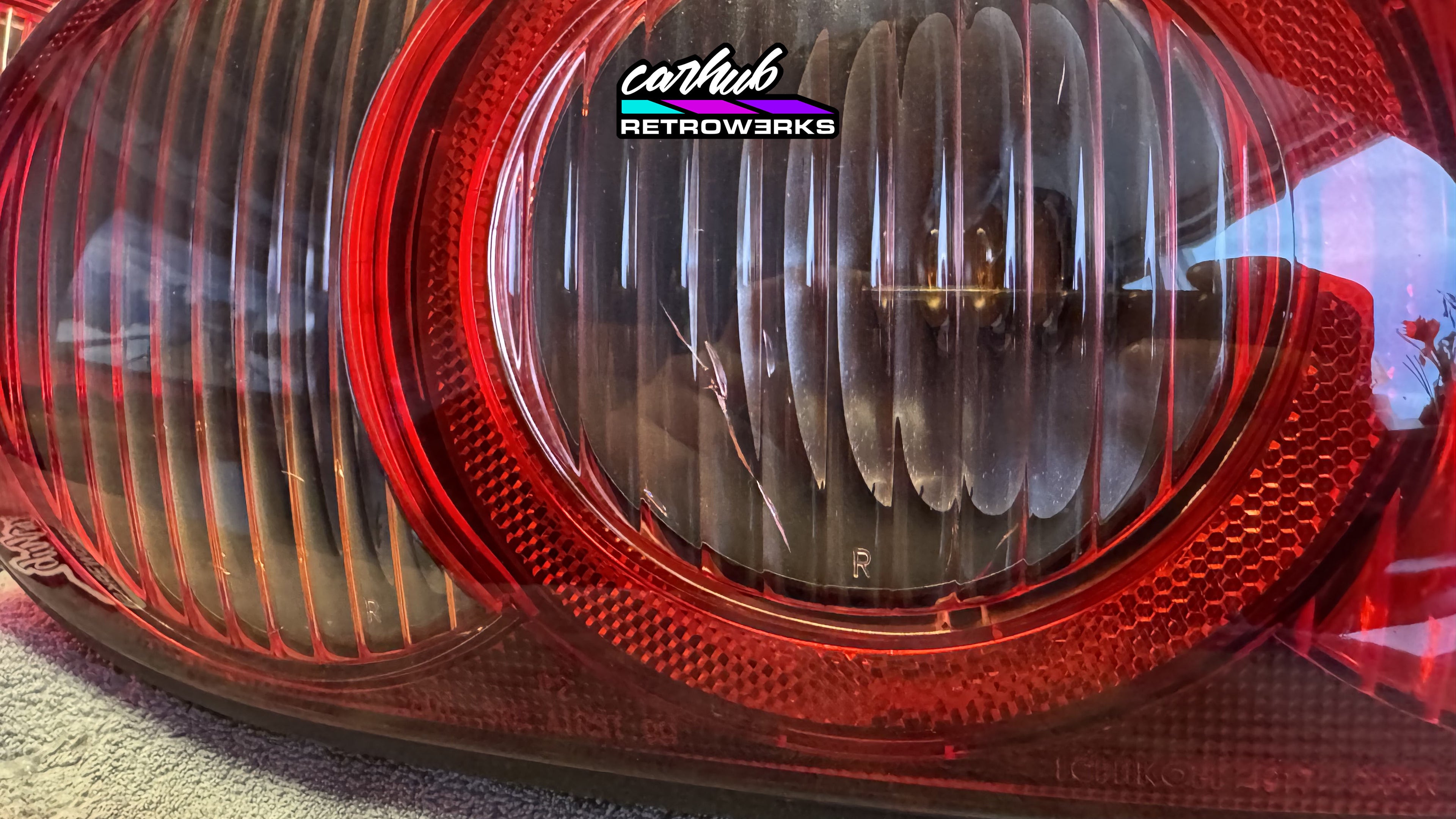 Pair of NB2 MK2.5 Mazda MX-5 Miata tailllights with interior tint and halo retrofit