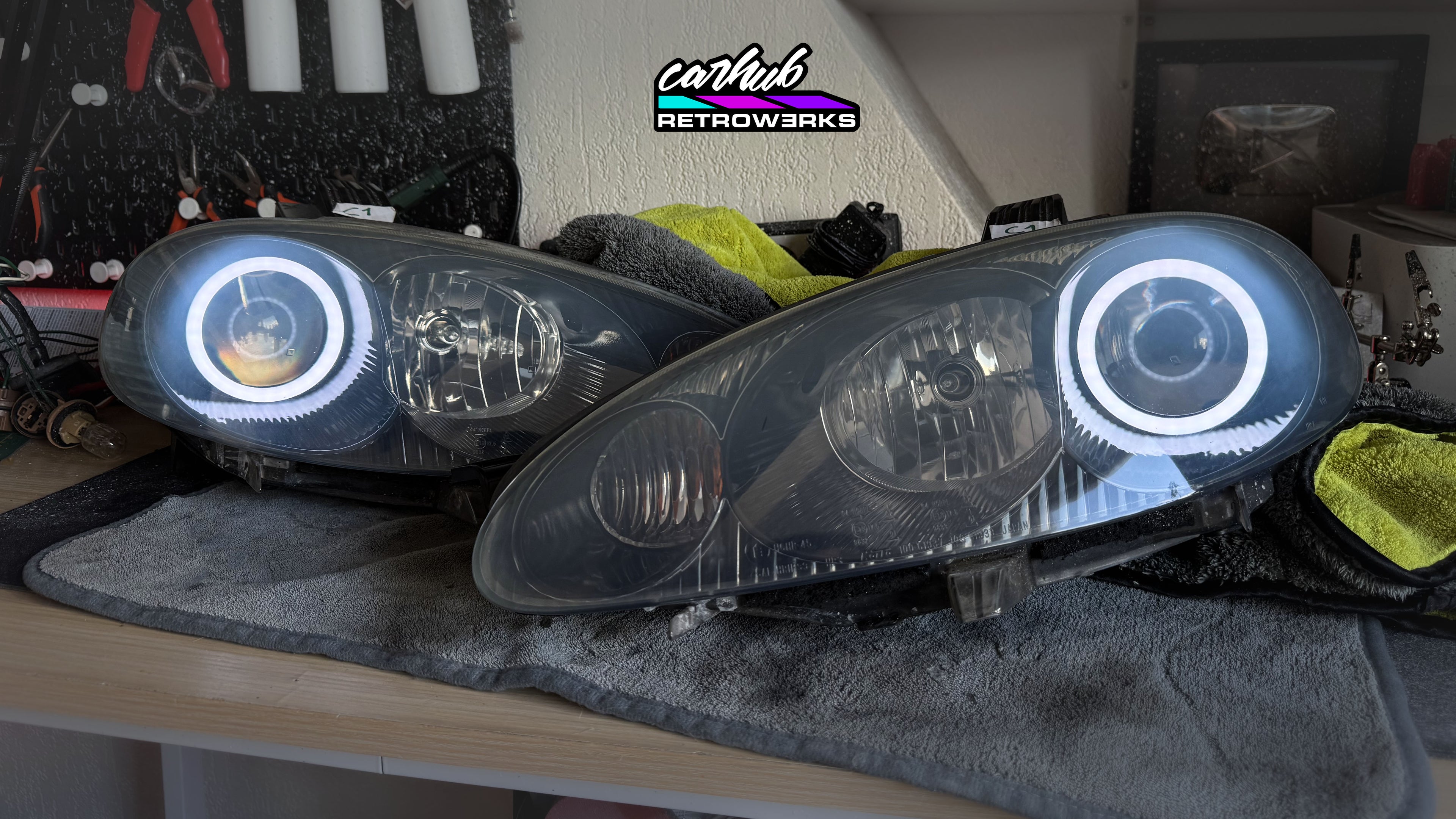 NB2 Mazda MX-5 Miata Dark RGB Halo Head Light Set