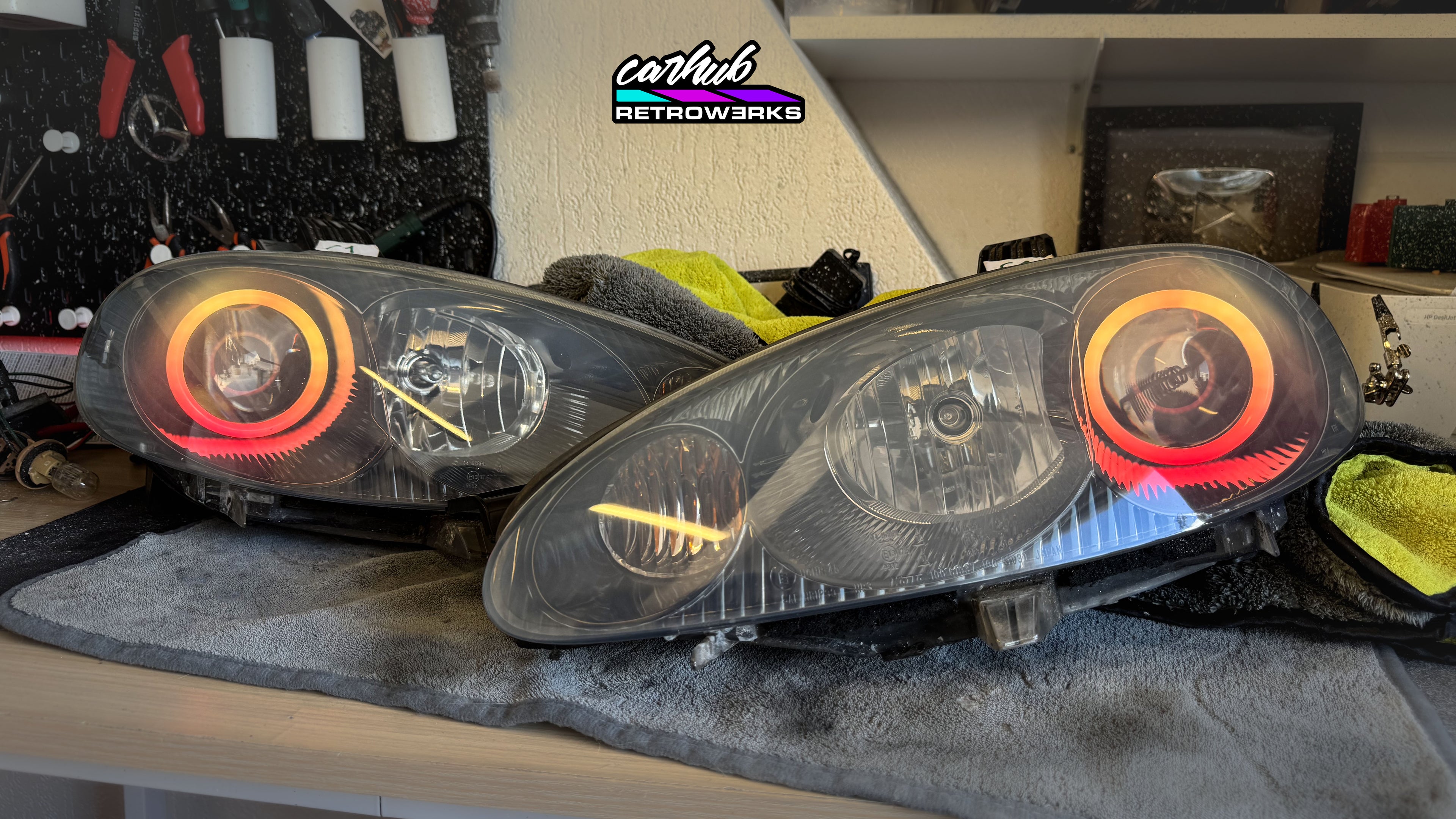 NB2 Mazda MX-5 Miata Dark RGB Halo Head Light Set